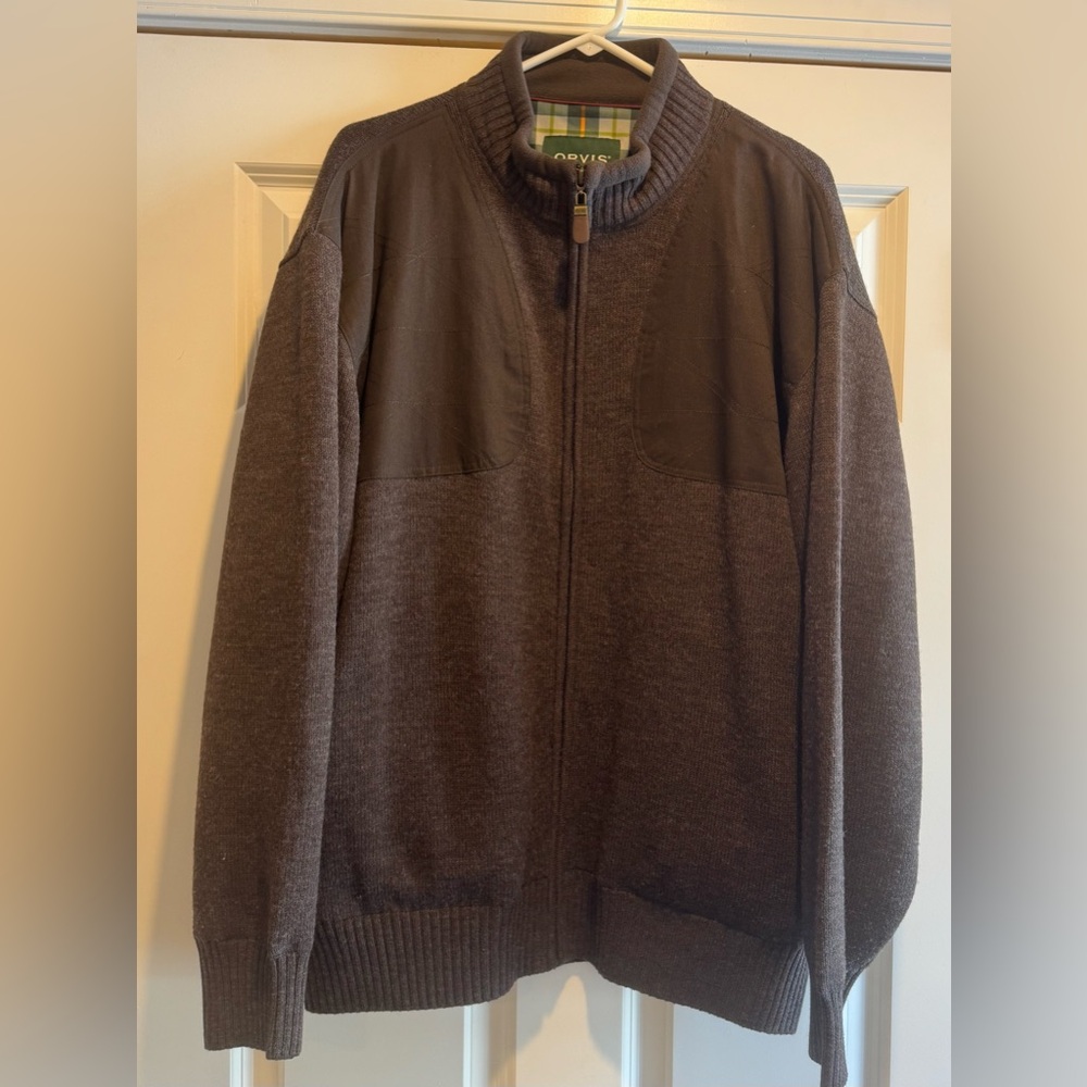Orvis Ultimate Foul-Weather Brown Shooting Sweater Jacket